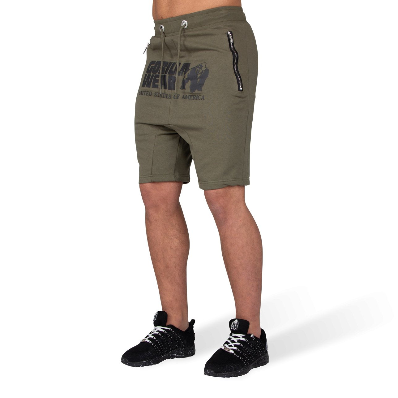 Alabama Drop Crotch Shorts - Army Green