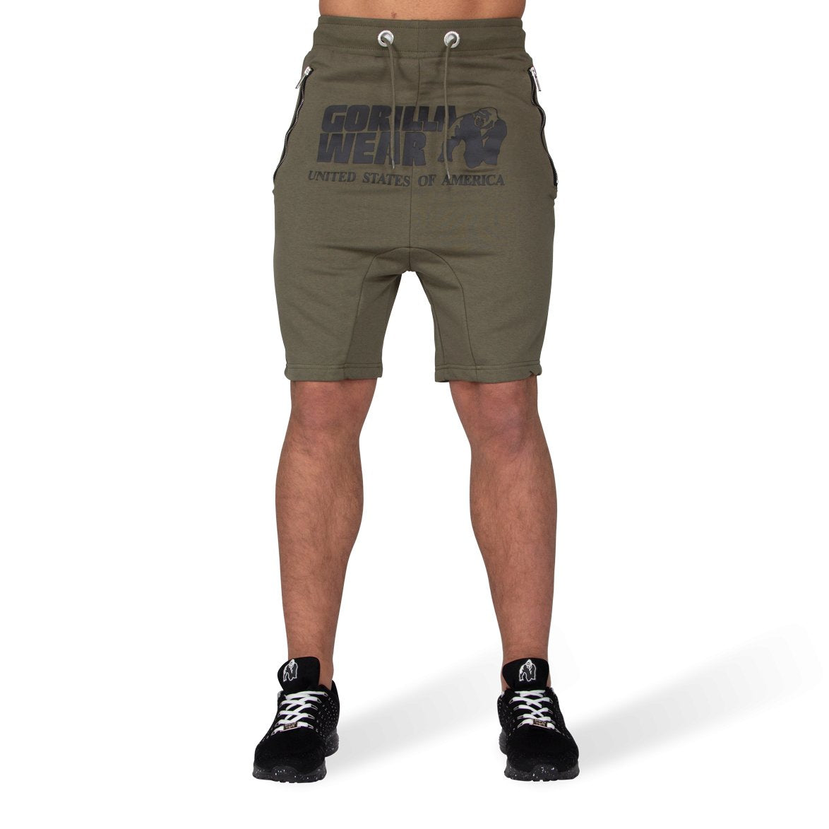 Alabama Drop Crotch Shorts - Army Green